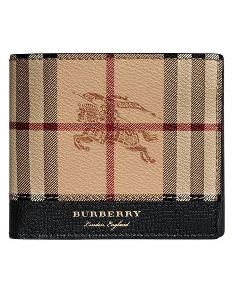 burberry haymarket check and leather international bifold wallet in black|Burberry Limited.